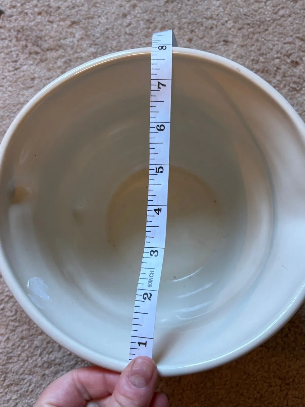 Longaberger Cream Ceramic Mug with Basket-Weave Detail